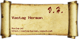 Vastag Herman névjegykártya
